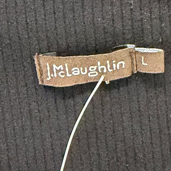 J McLaughlin Fanning Jacket Womens L Black Braided Trim Pockets Preppy Classic - Picture 10 of 13